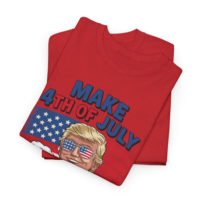 Trump Make 4th of July Great Again Men Drinking Beer Funny T-Shirt