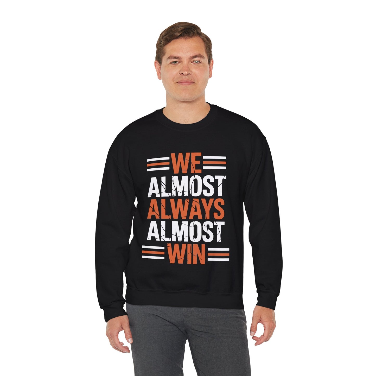 Funny Cleveland Throwback We Almost Always Almost Win Football Fans Lovers Sweatshirt