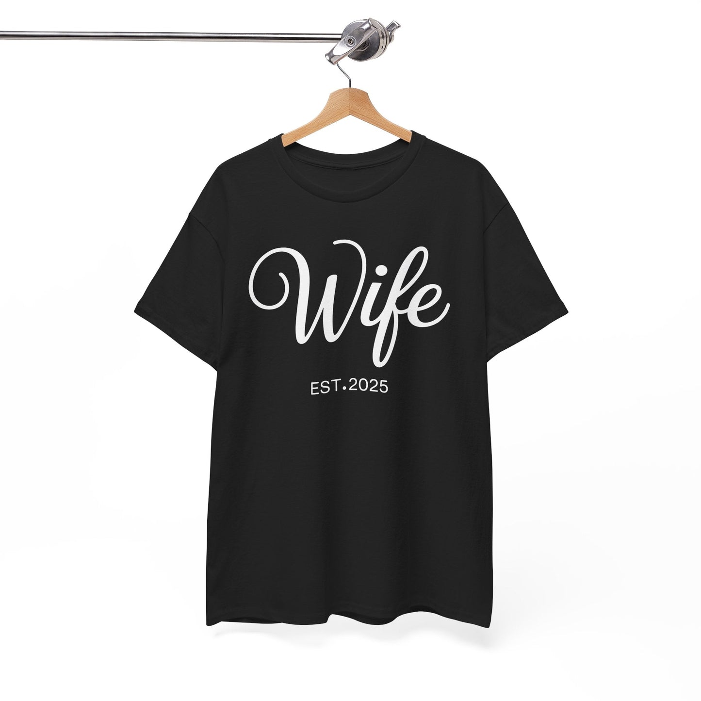 Wife Est 2025 Just Married Honeymoon Wedding Couples T-Shirt