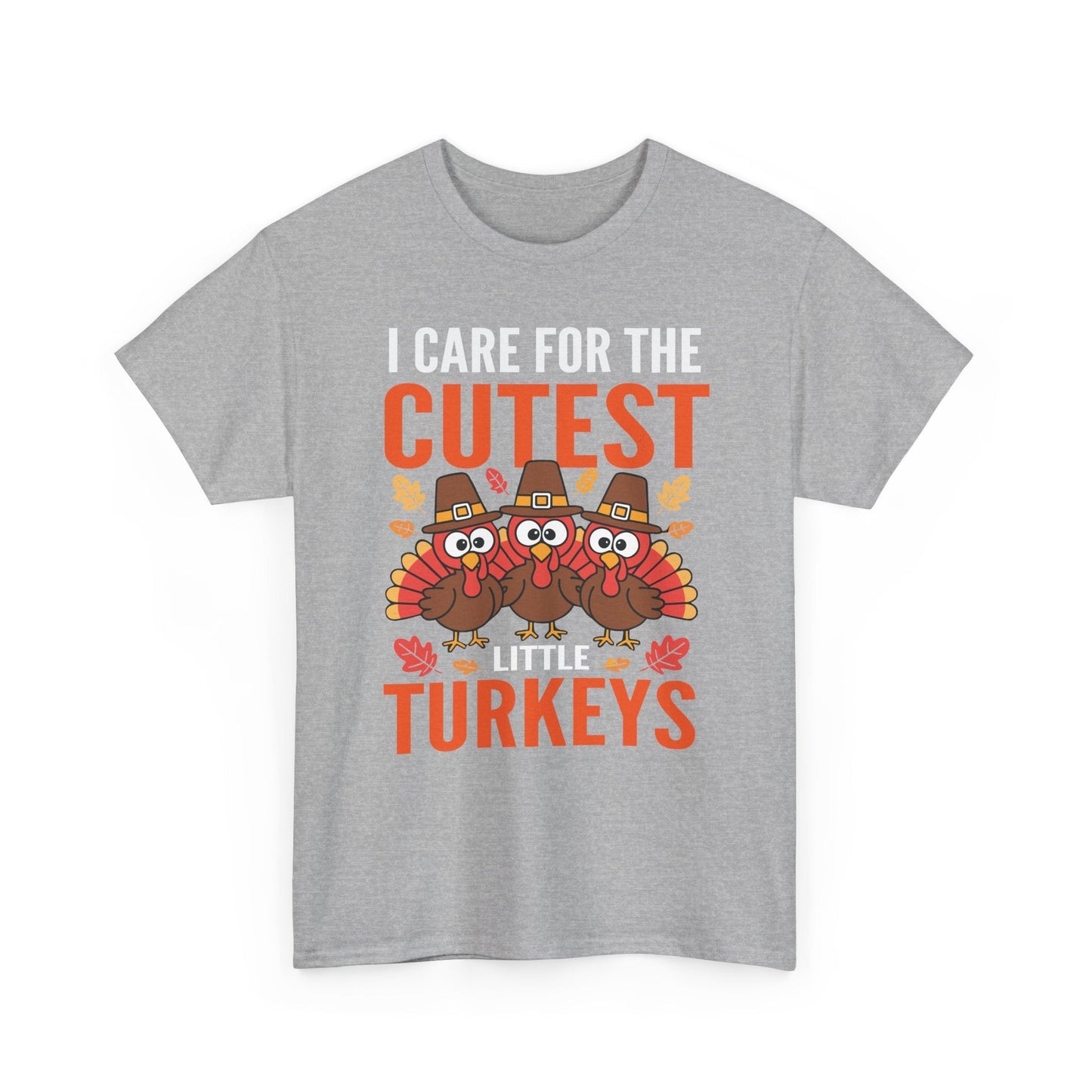 Care For Little Turkeys Nurse Fall Thanksgiving Scrub Top T-Shirt