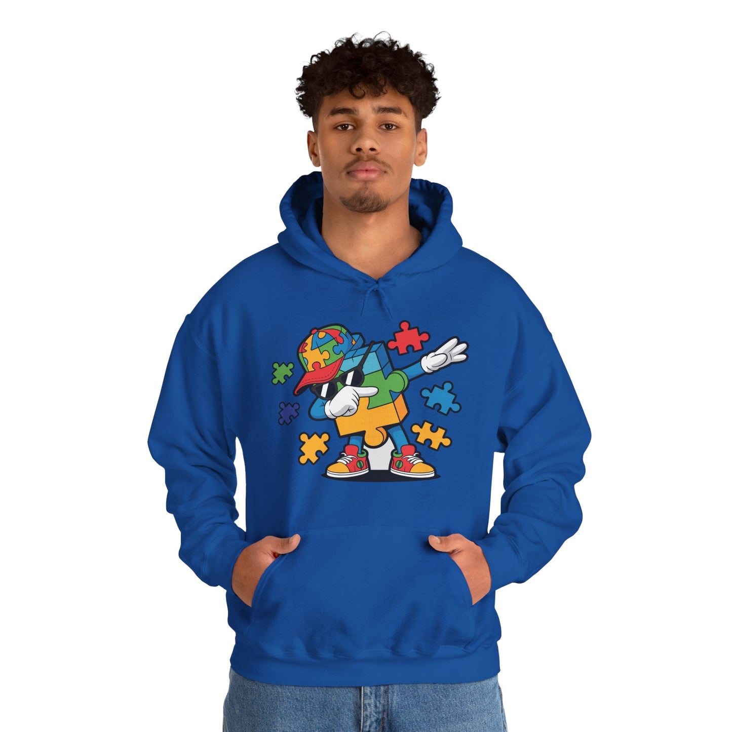 Dabbing Puzzle Autism Awareness Hoodie