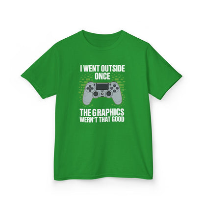I Went Outside Once The Graphics Weren't That Good Gamer Boy T-Shirt