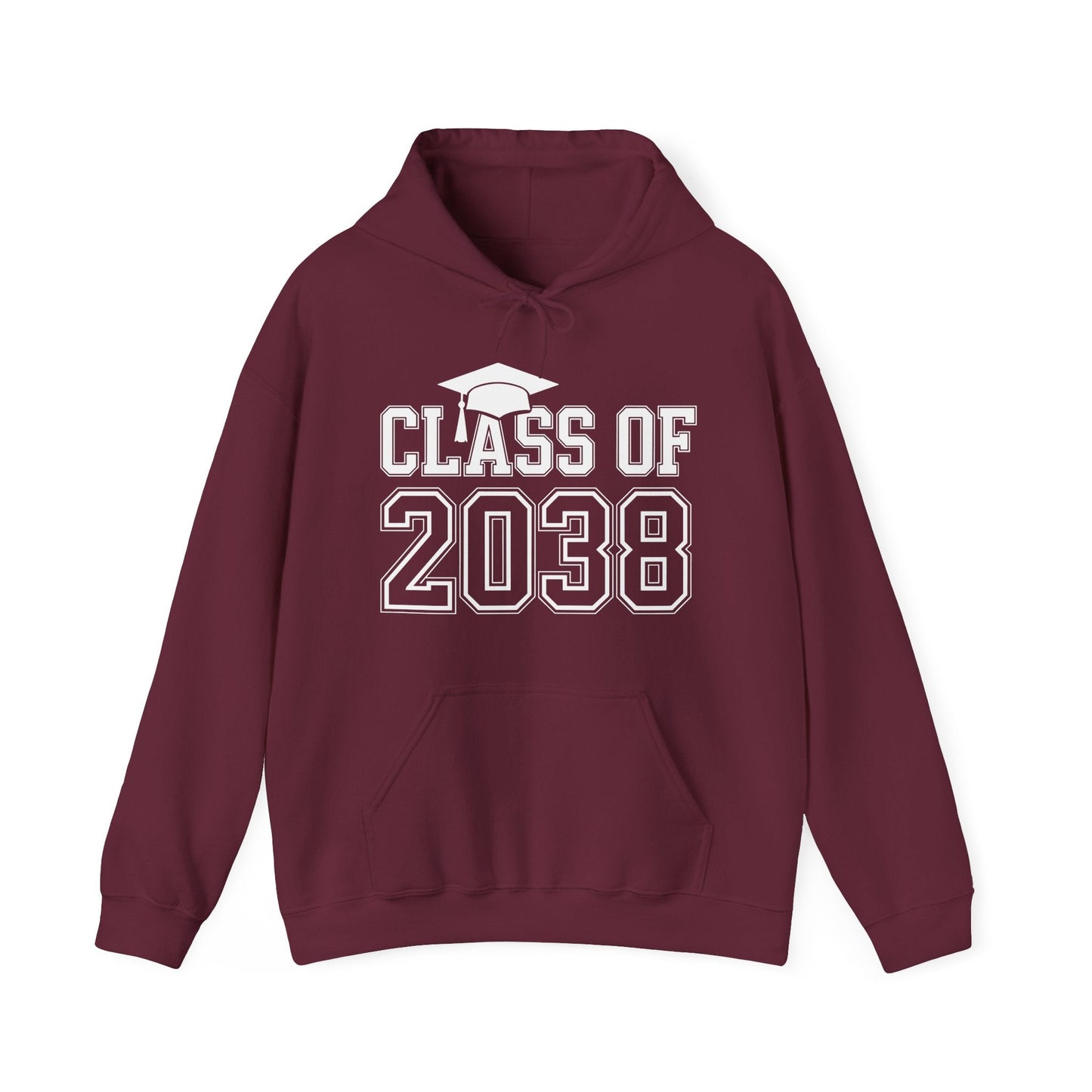 Class of 2038 Grow With Me Funny Kindergarten Back To School Hoodie