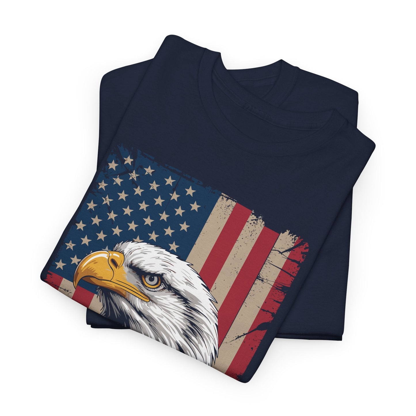 American Flag Bald Eagle Patriotic Red White Blue T-Shirt
