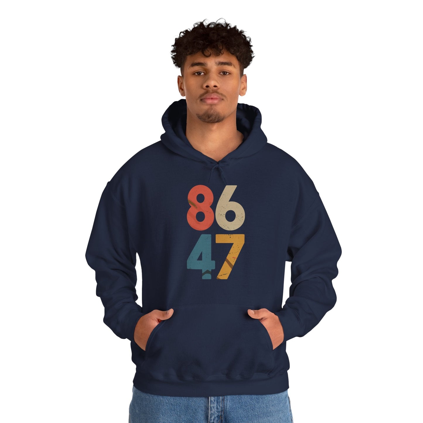 Classic Vintage 80s Style 86 47 Anti Trump Hoodie
