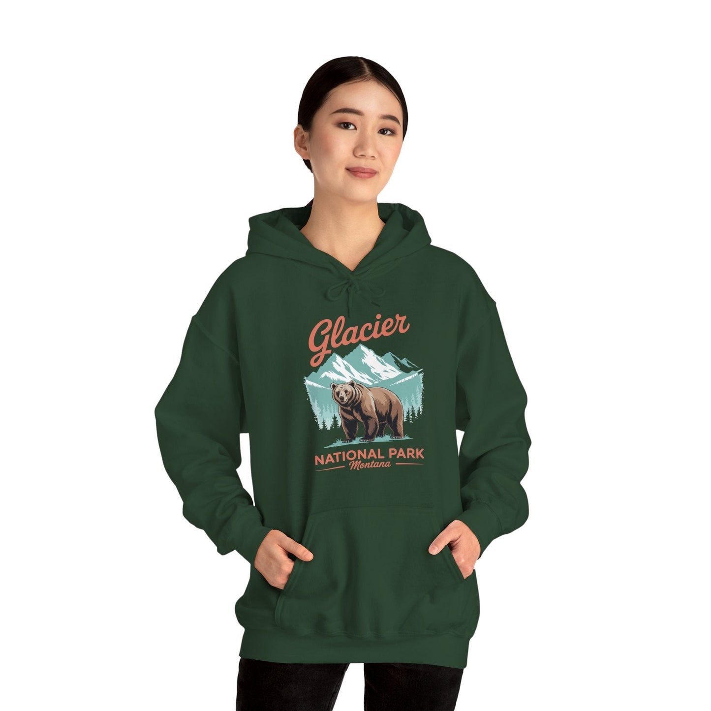Glacier National Park retro Hoodie