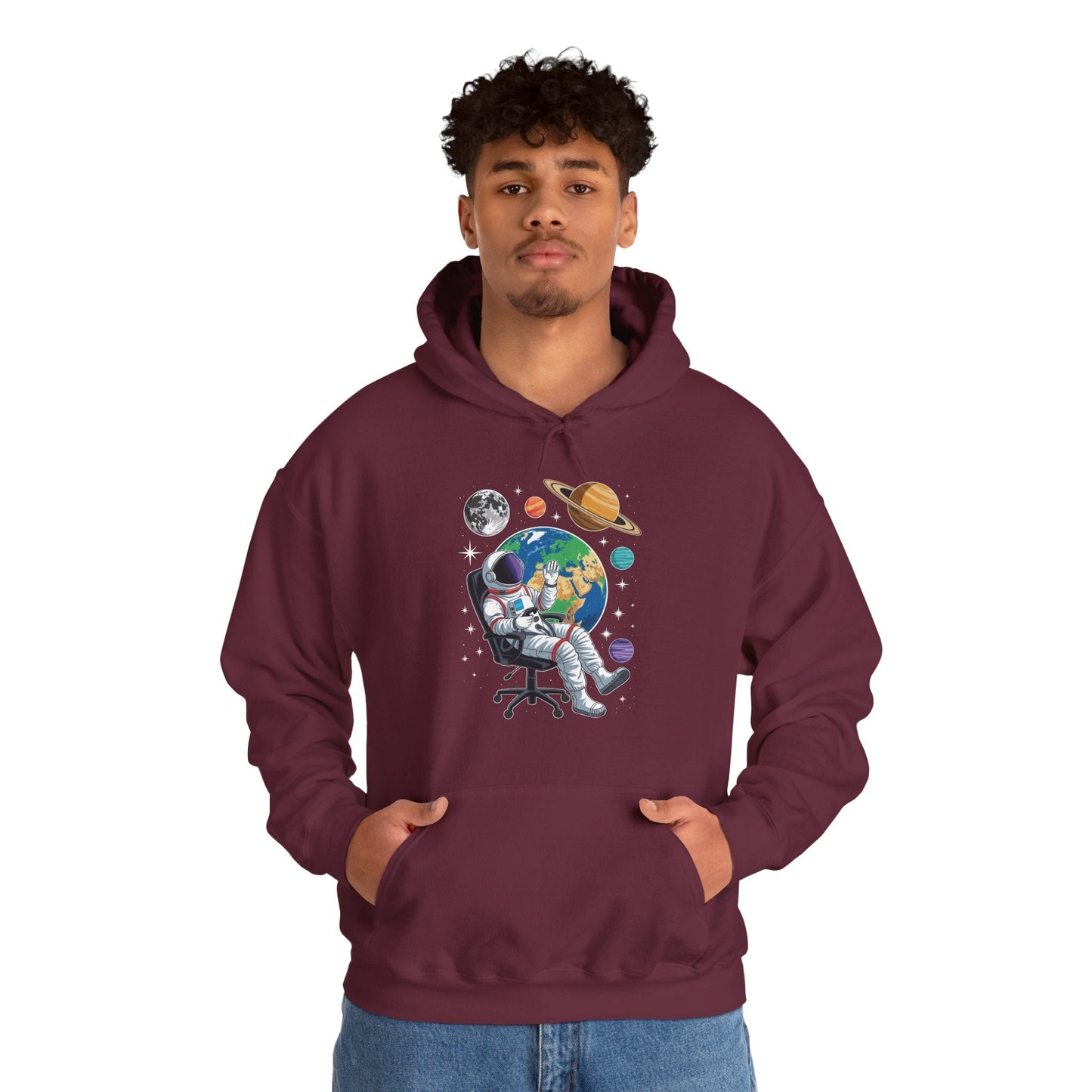 Astronaut Gamer Space Gaming System Planets Hoodie