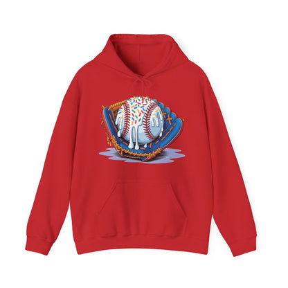 Baseball Drip Ice Cream Sprinkles Baseball Glove Hoodie