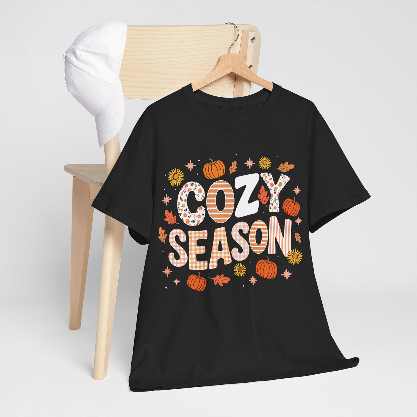 Cozy Season Autumn Fall Vibes Halloween Thanksgiving Pumpkin T-Shirt