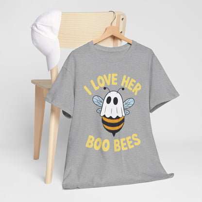 I Love Her Boo Bees Couples Halloween Adult Costume His Men T-Shirt