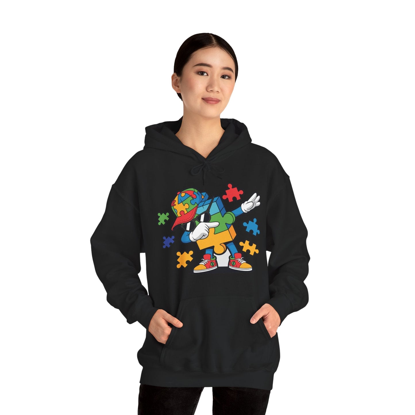 Dabbing Puzzle Autism Awareness Hoodie