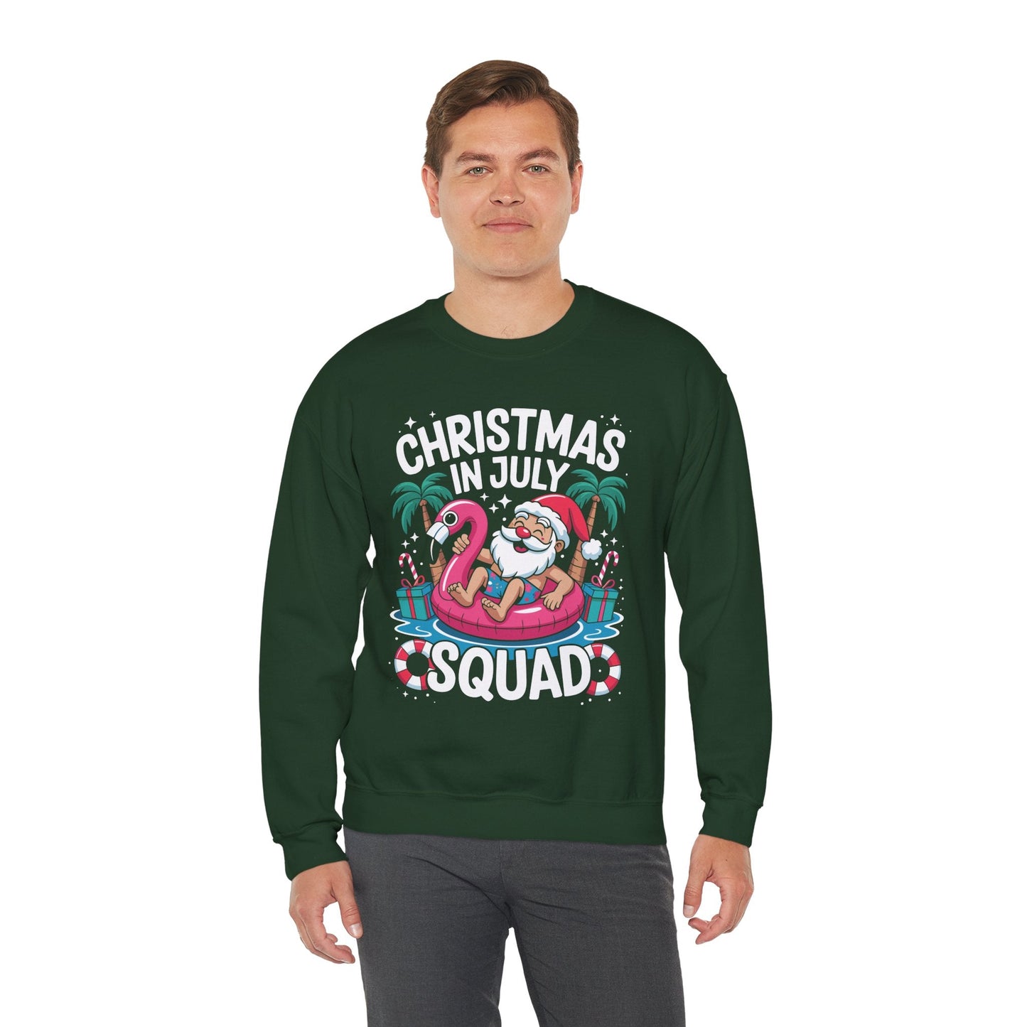Christmas In July 2025 Squad Summer Beach Vacation Xmas Cool Sweatshirt