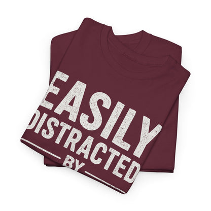 Men's Easily Distracted By Tits and Tacos Adult Humor Gift T-Shirt