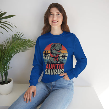 Auntiesaurus T Rex Dinosaur Auntie Saurus Family Matching Sweatshirt