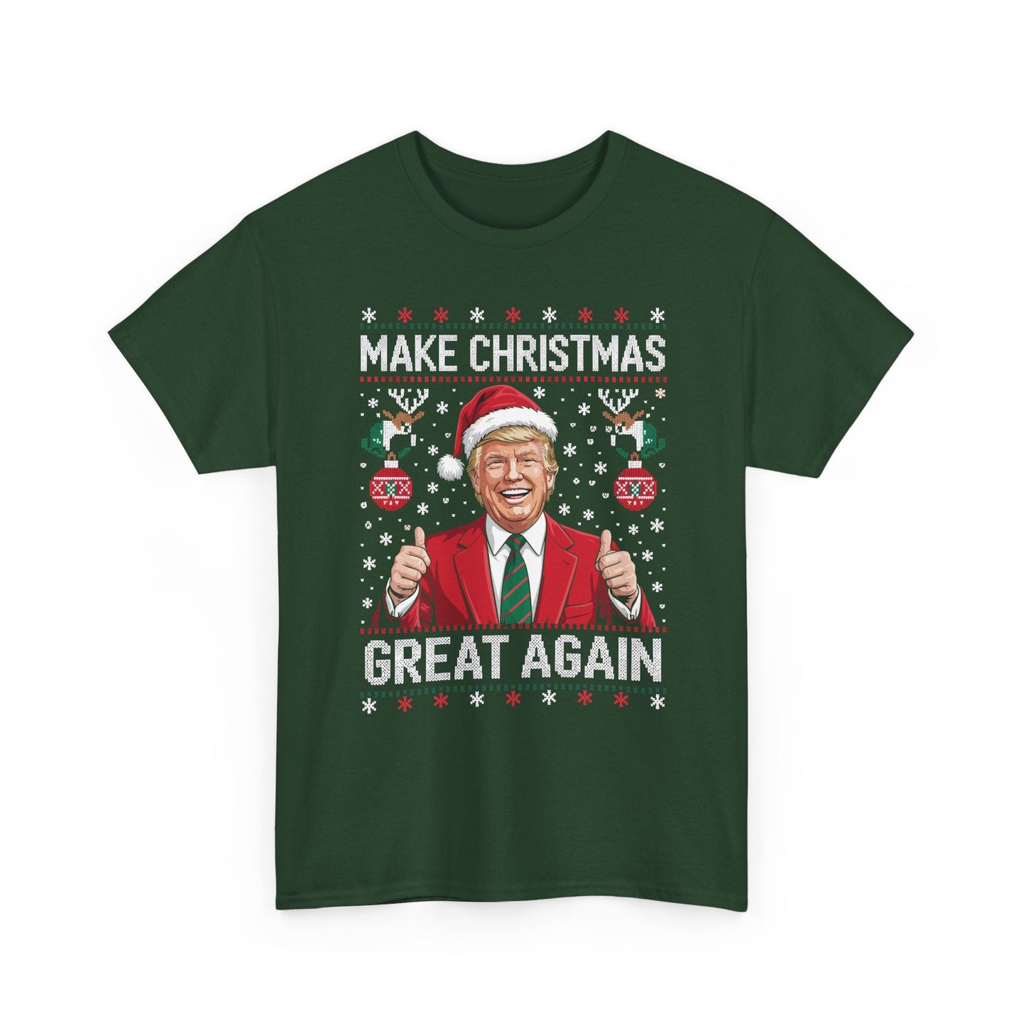 Funny Trump Make Christmas Great Again Xmas Pajamas Ugly T-Shirt