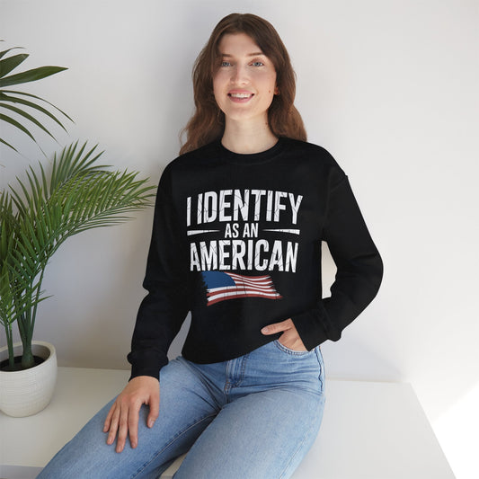 I Identify as an American No Identity Politics USA Sweatshirt