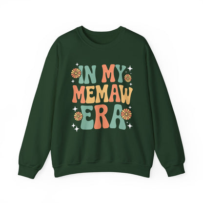 In My Memaw Era Funny Sarcastic Groovy Retro Mothers Day Sweatshirt