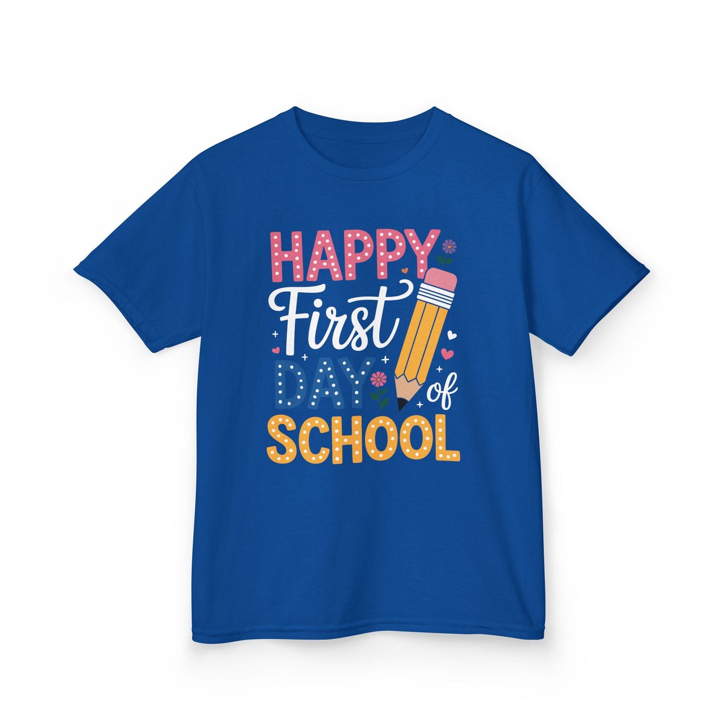 Happy First Day of School Pencil Teacher Cute Back to School T-Shirt
