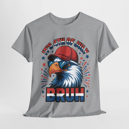 Bruh 4th Of July Boys Kids Fourth Of July Bald Eagle T-Shirt