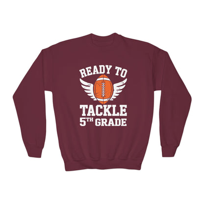Ready To Tackle 5th Grade Football First Day Sport Kids Sweatshirt