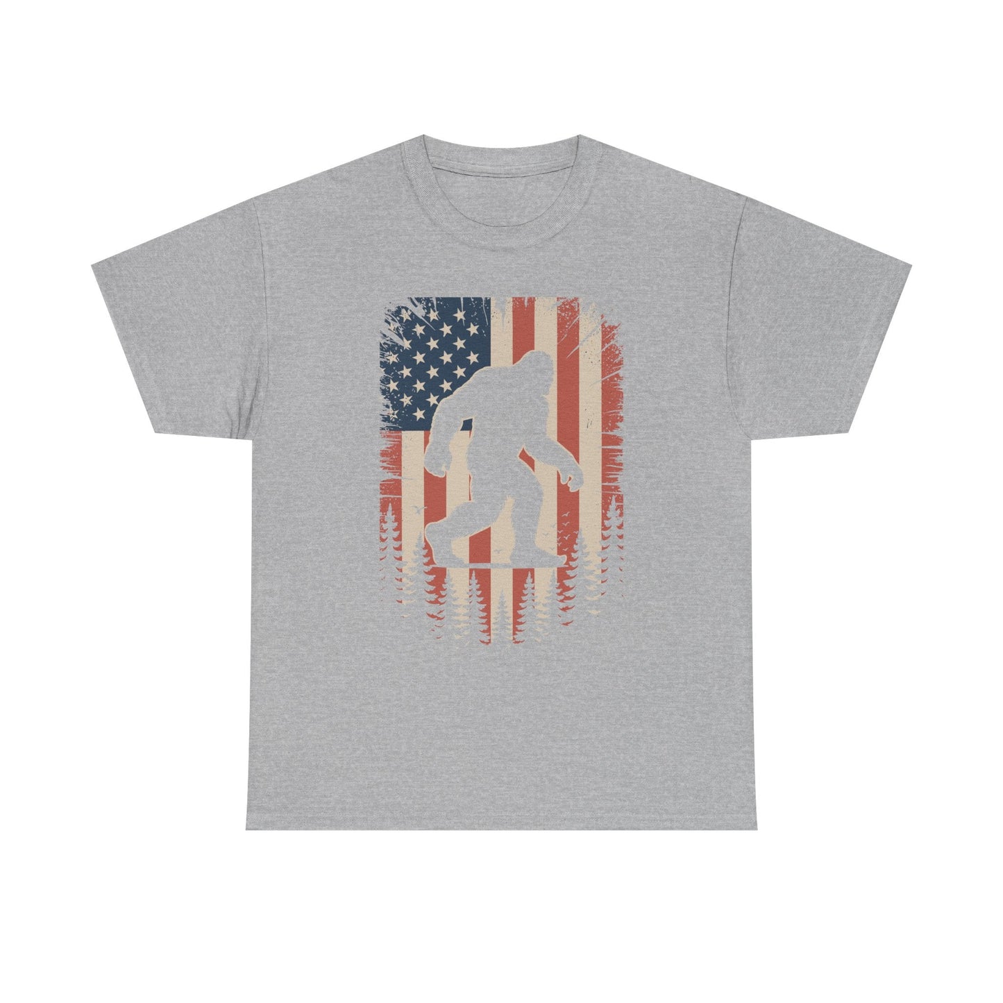 Bigfoot 4th of July Shirt American USA Flag Patriotic T-Shirt