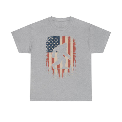 Bigfoot 4th of July Shirt American USA Flag Patriotic T-Shirt