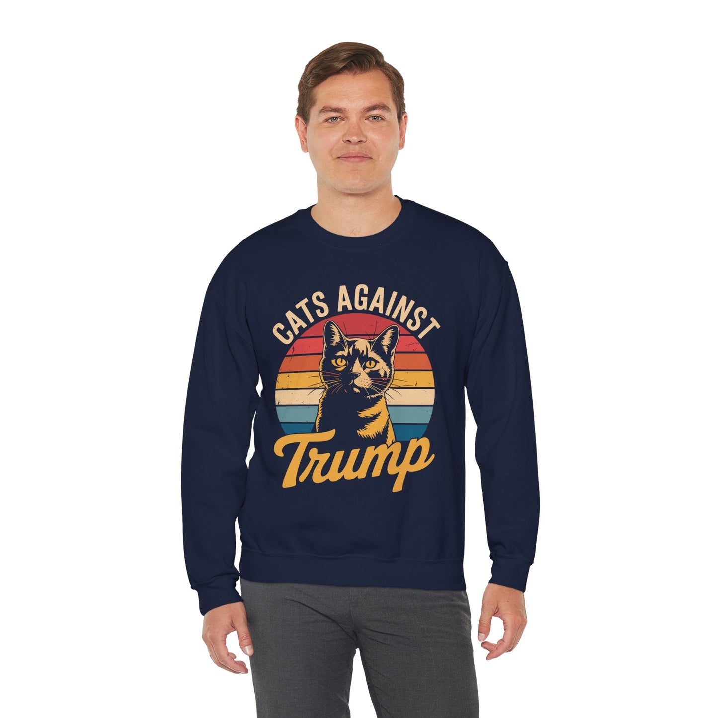 Cats Against Trump Funny Anti Trump Election Funny Cat Sweatshirt