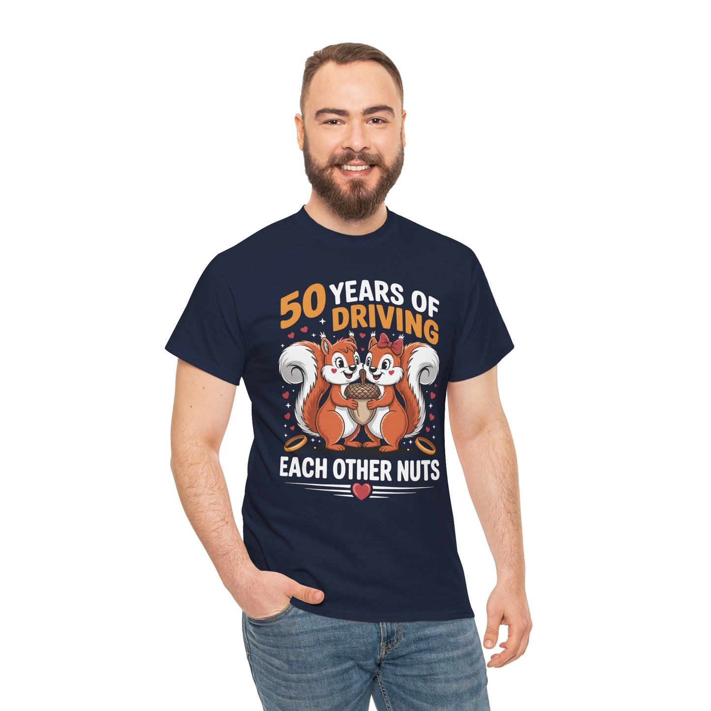 50th Wedding Anniversary 50 Years Of Driving Each Other Nuts T-Shirt