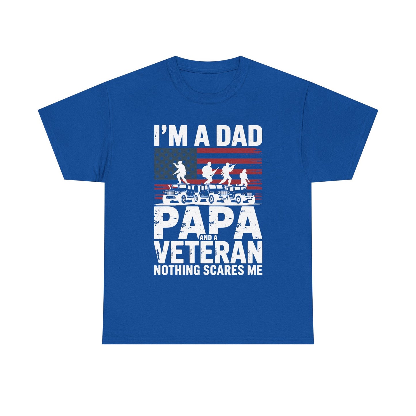 I'm A Dad Papa And Veteran Funny Retro Dad Papa Grandpa T-Shirt
