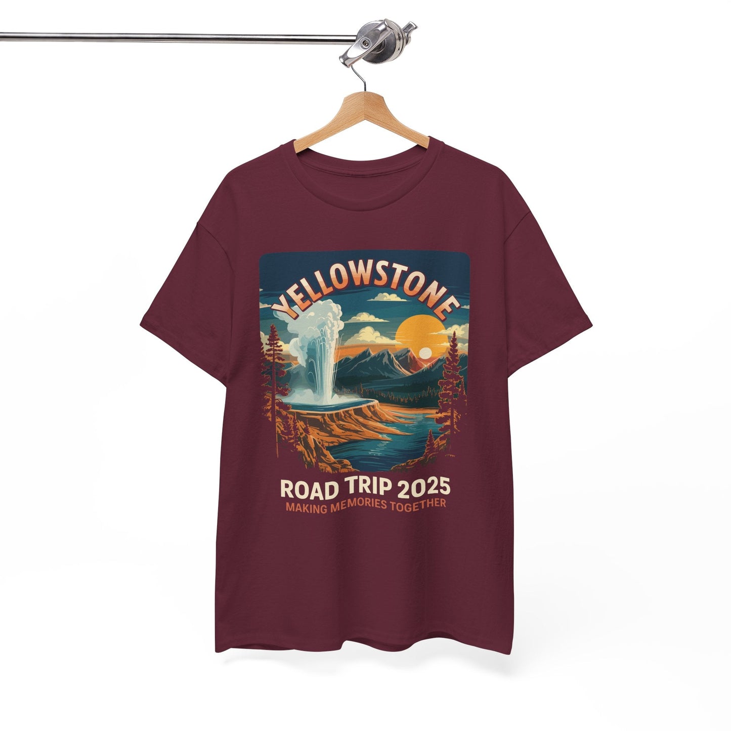Yellowstone Family Road Trip 2025 National Park Outdoor T-Shirt