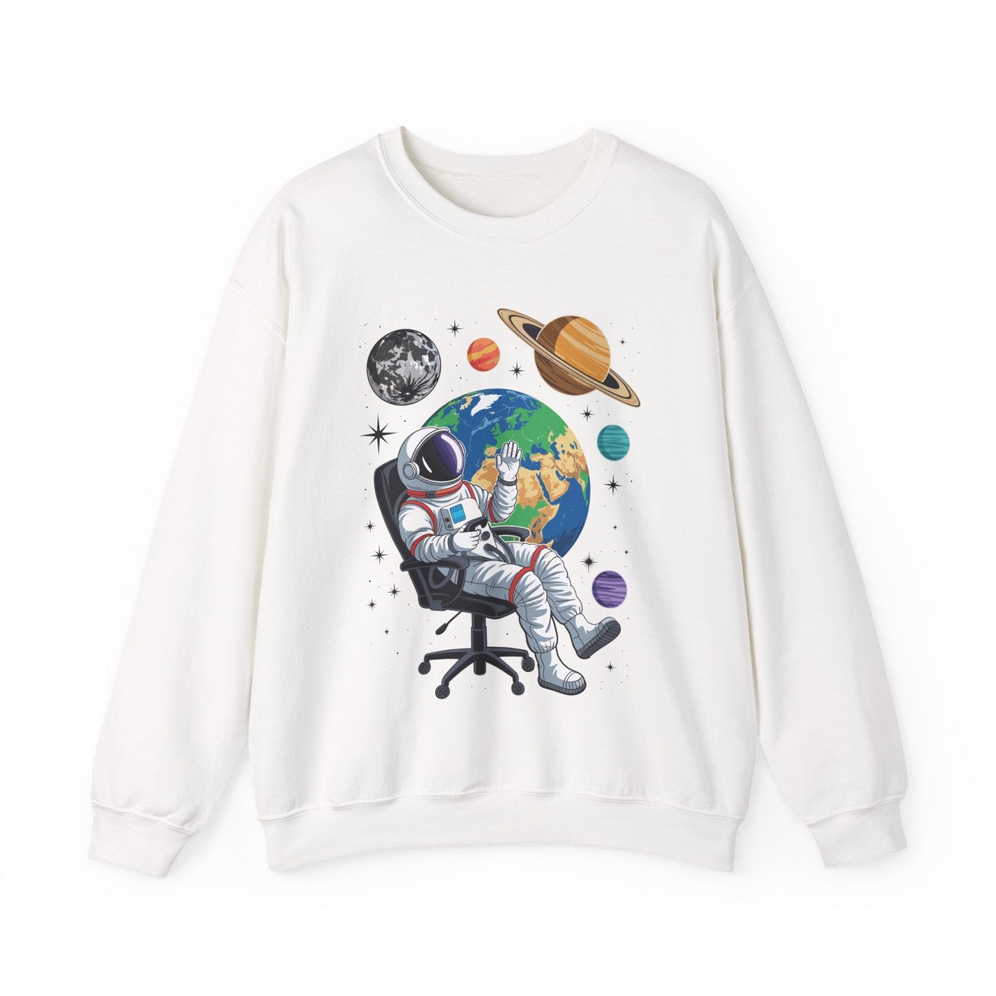 Astronaut Gamer Space Gaming System Planets Sweatshirt