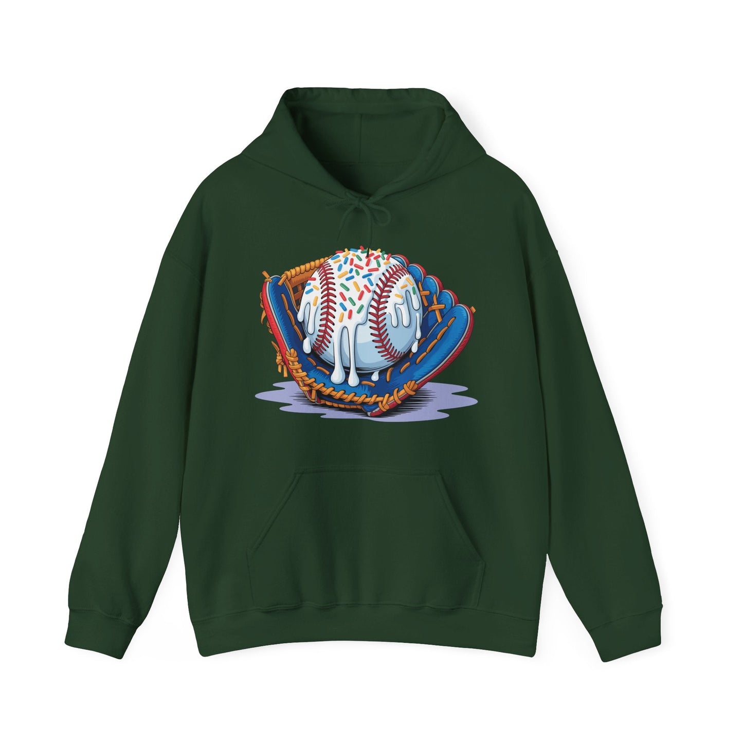 Baseball Drip Ice Cream Sprinkles Baseball Glove Hoodie
