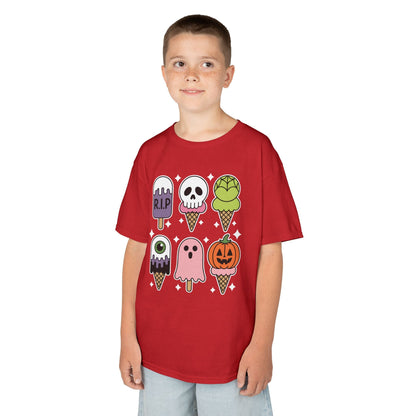 Horror Movie Summer Popsicle Halloween Ice Cream Summer-ween T-Shirt For Kids
