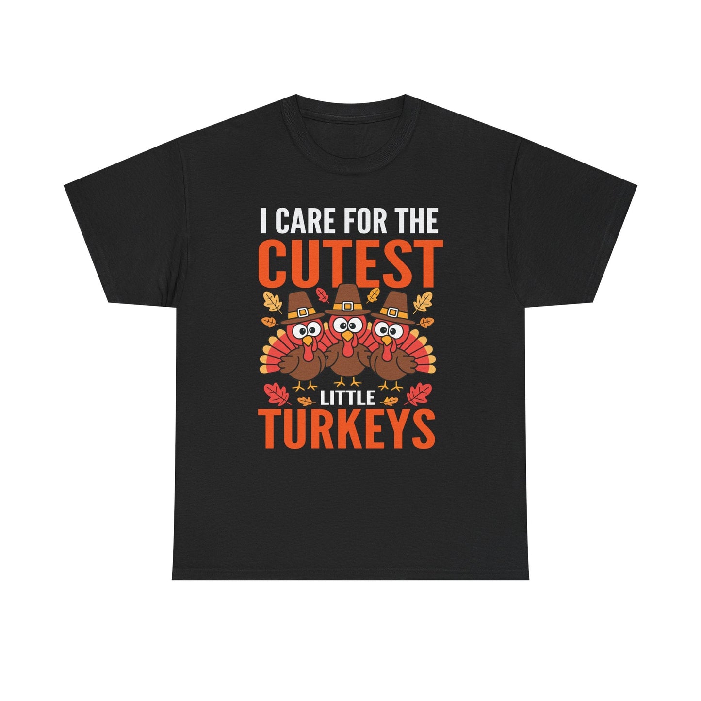 Care For Little Turkeys Nurse Fall Thanksgiving Scrub Top T-Shirt