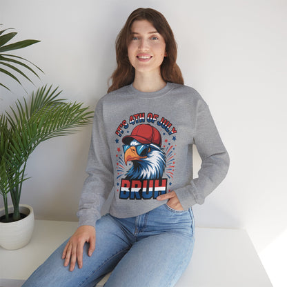 Bruh 4th Of July Fourth Of July Bald Eagle Sweatshirt
