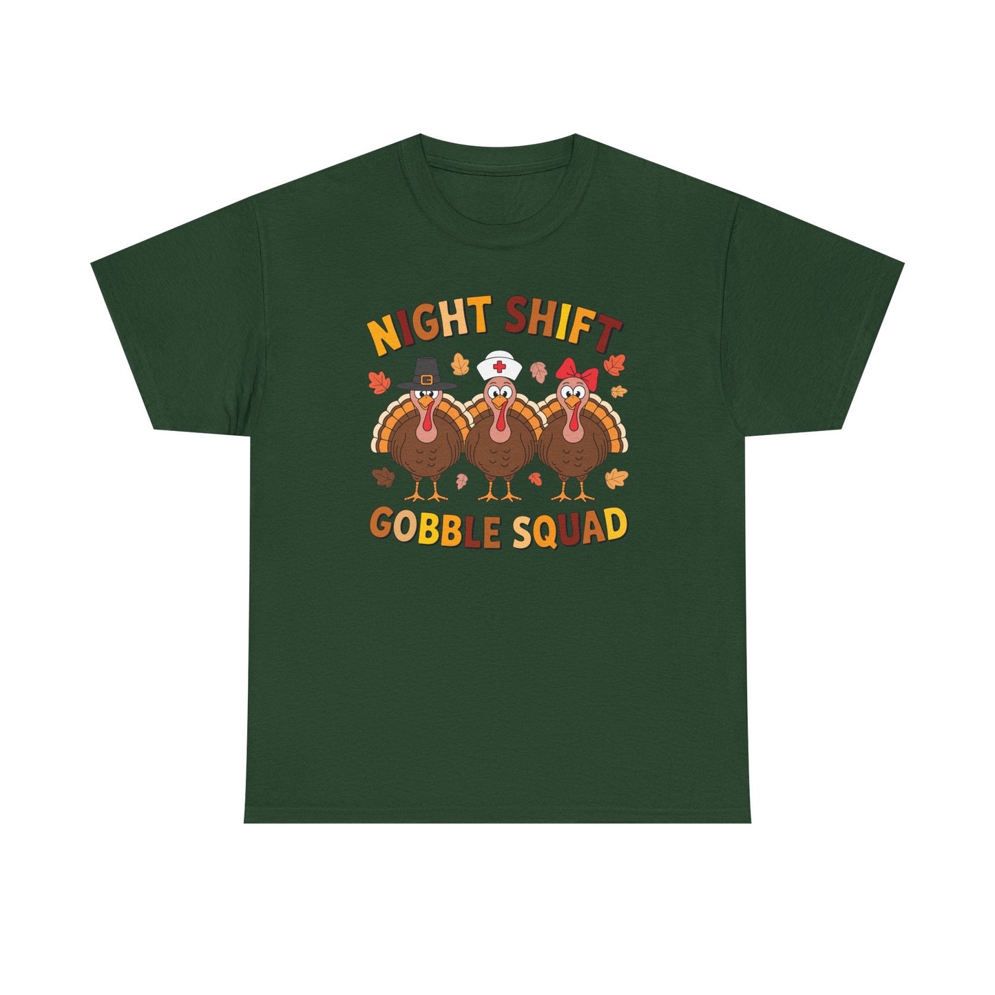Night Shift Gobble Squad Night Worker Staff Thanksgiving T-Shirt