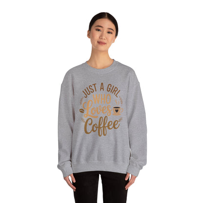 Just A Girl Who Loves Coffee Womens Coffee Lover Sweatshirt