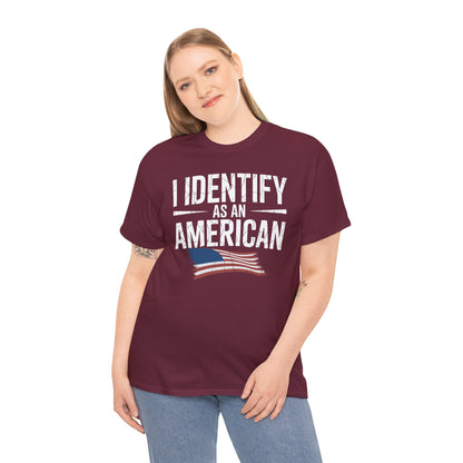 I Identify as an American No Identity Politics USA T-Shirt