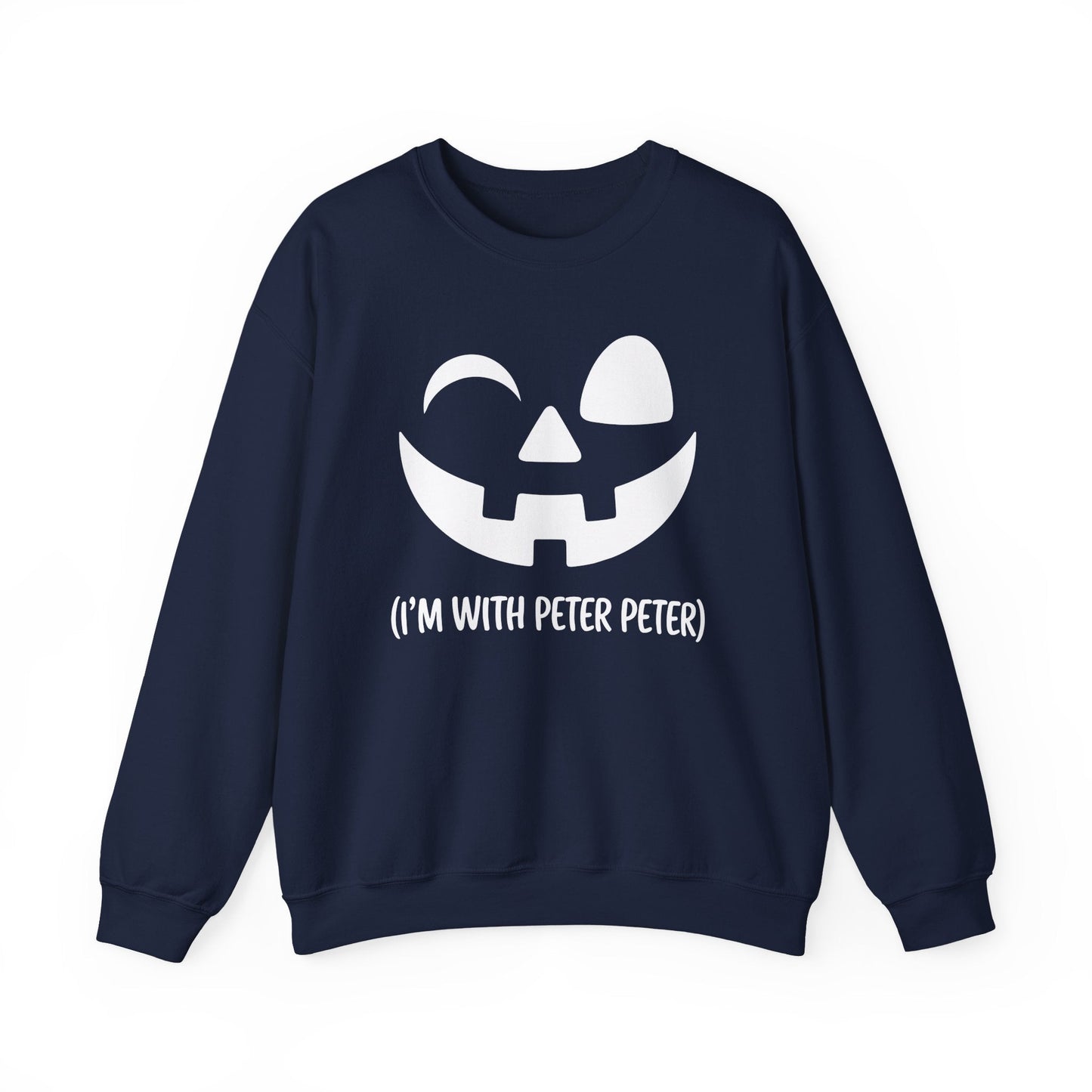 Im With Peter Couple Halloween Adult Eater Pumpkin Sweatshirt