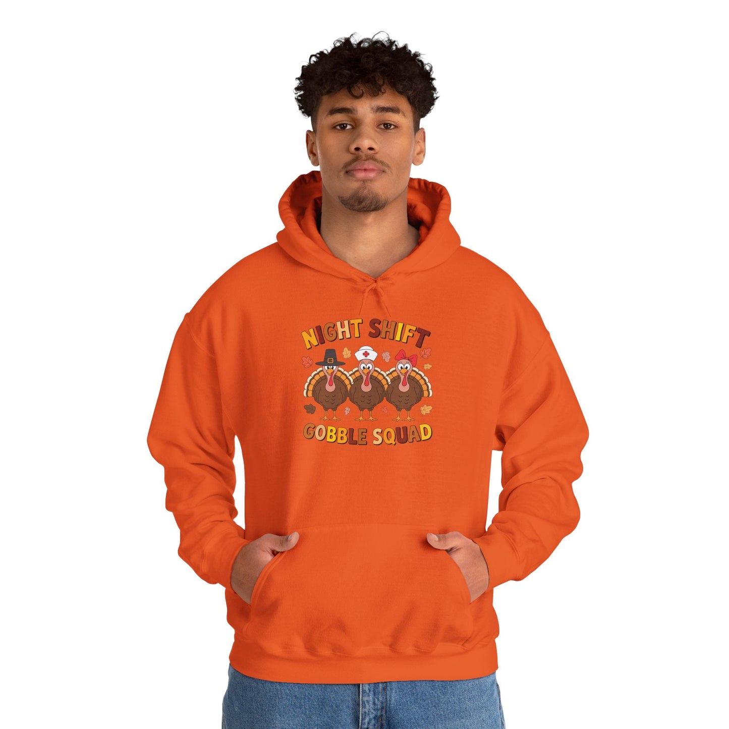 Night Shift Gobble Squad Night Worker Staff Thanksgiving Hoodie