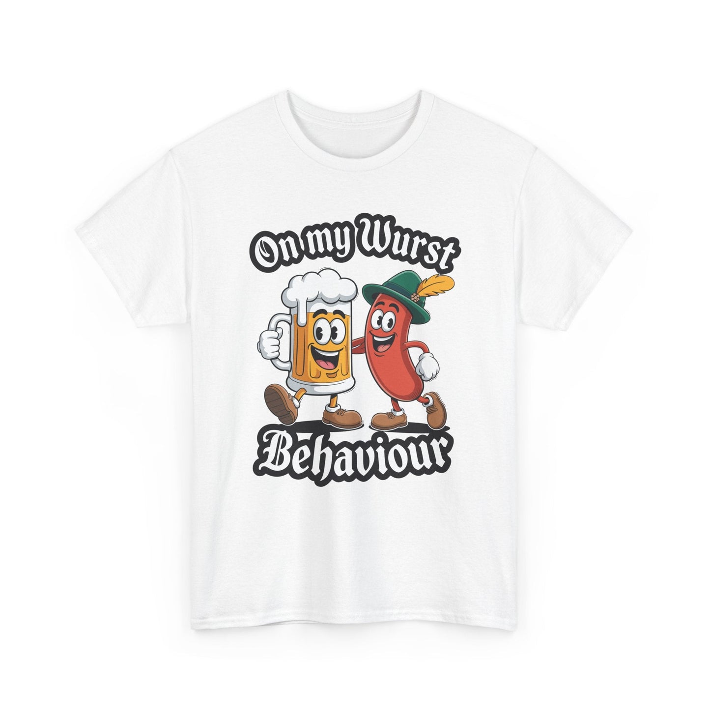 Oktoberfest On My Wurst Behaviour German Beer Sausage Adults T-Shirt