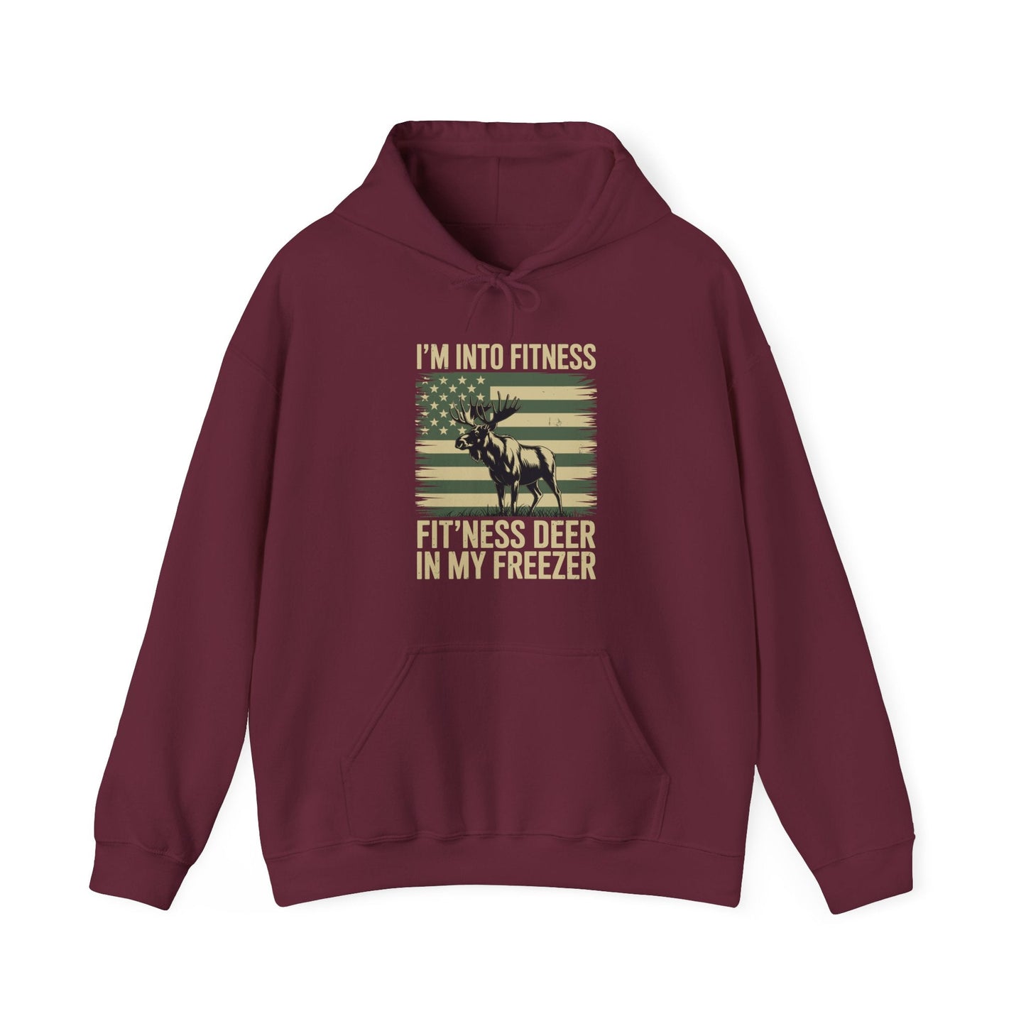 Hunting Im Into Fitness Fit Ness Deer Freezer Men Women Hoodie