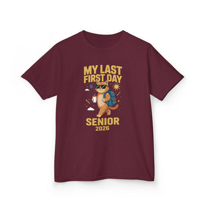 My Last First Day Senior 2026 Cat Back to School Cool Class T-Shirt