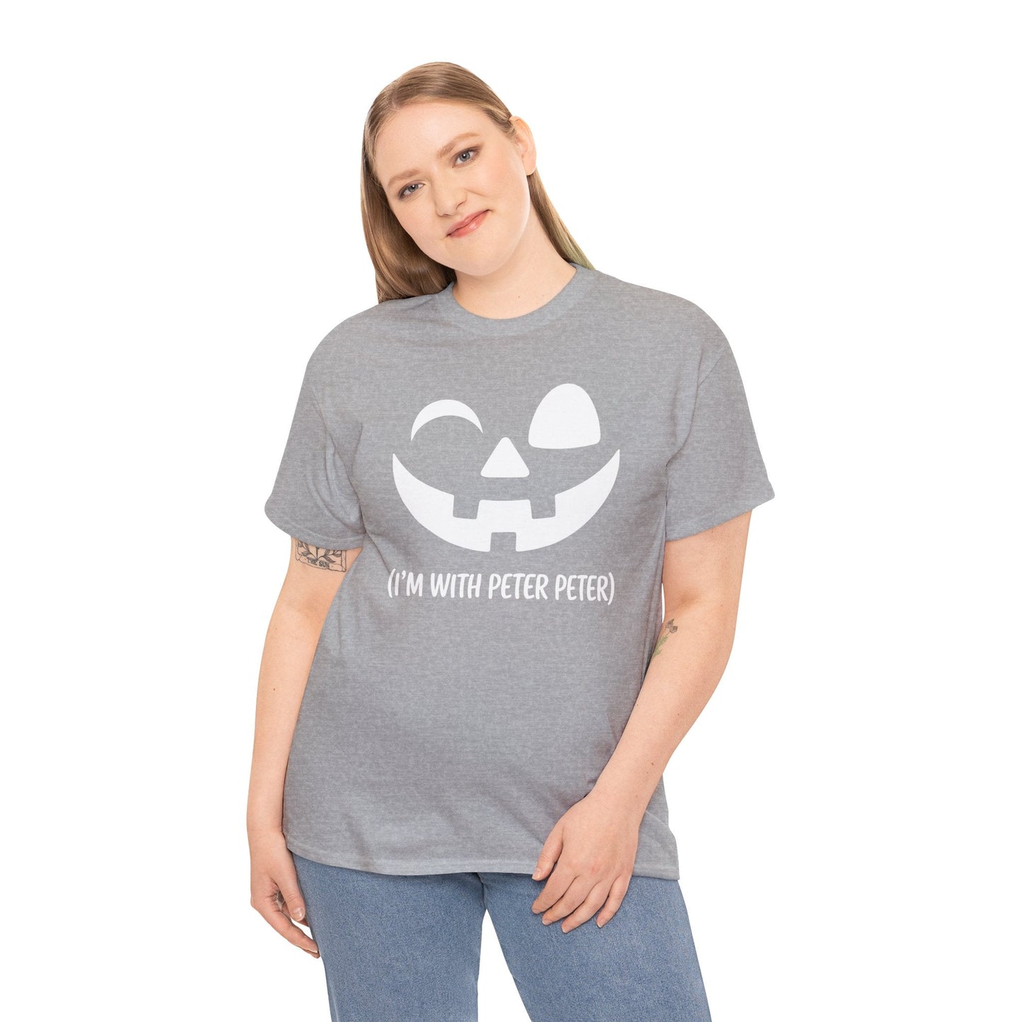 Im With Peter Couple Halloween Adult Eater Pumpkin T-Shirt
