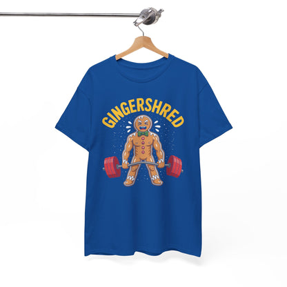 Funny Gingershred Gingerbread Man Gym Bodybuilding Christmas T-Shirt