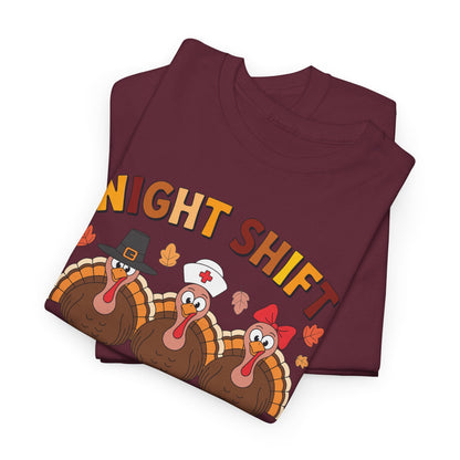 Night Shift Gobble Squad Night Worker Staff Thanksgiving T-Shirt