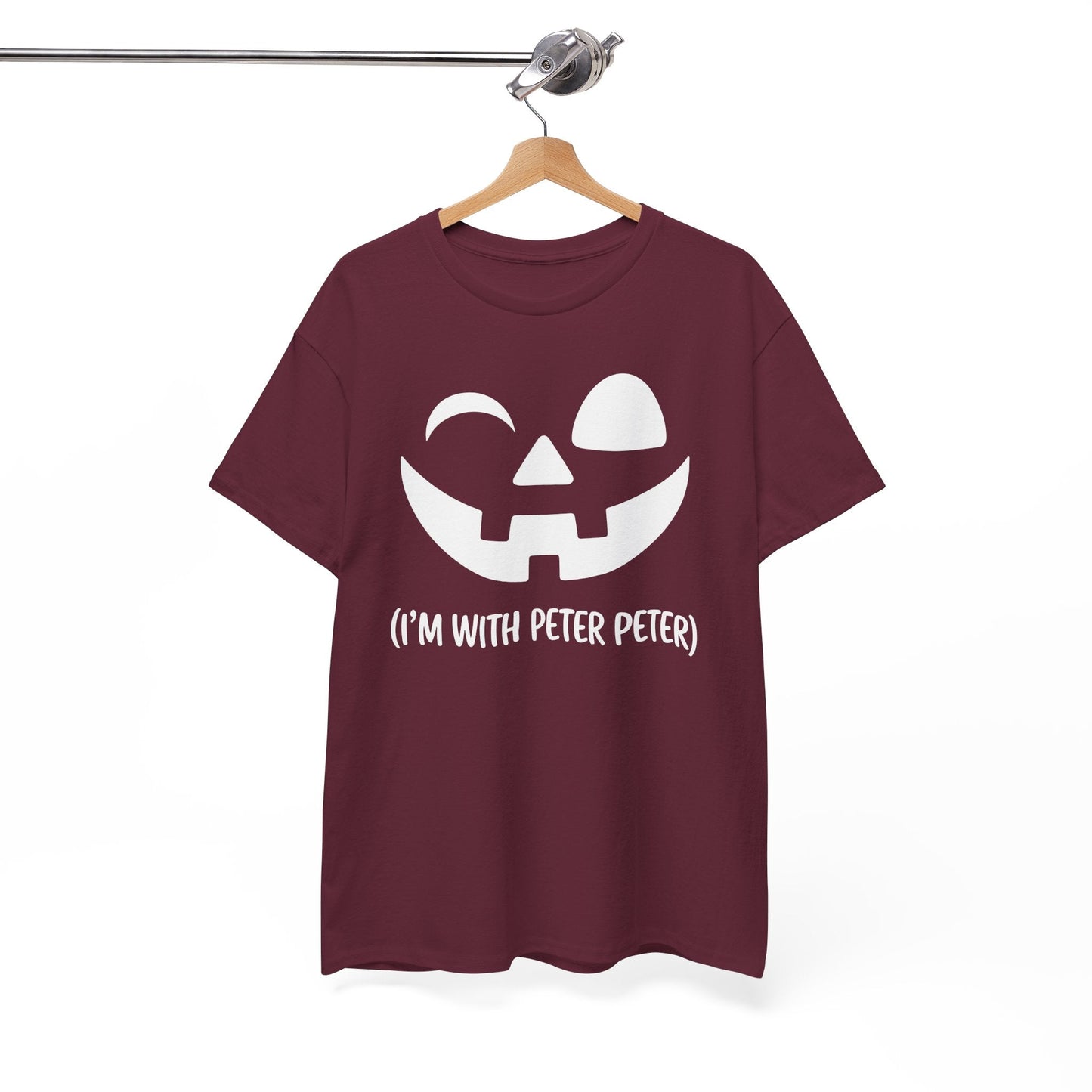 Im With Peter Couple Halloween Adult Eater Pumpkin T-Shirt