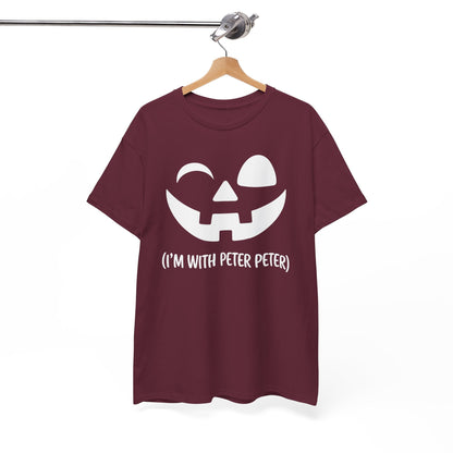 Im With Peter Couple Halloween Adult Eater Pumpkin T-Shirt