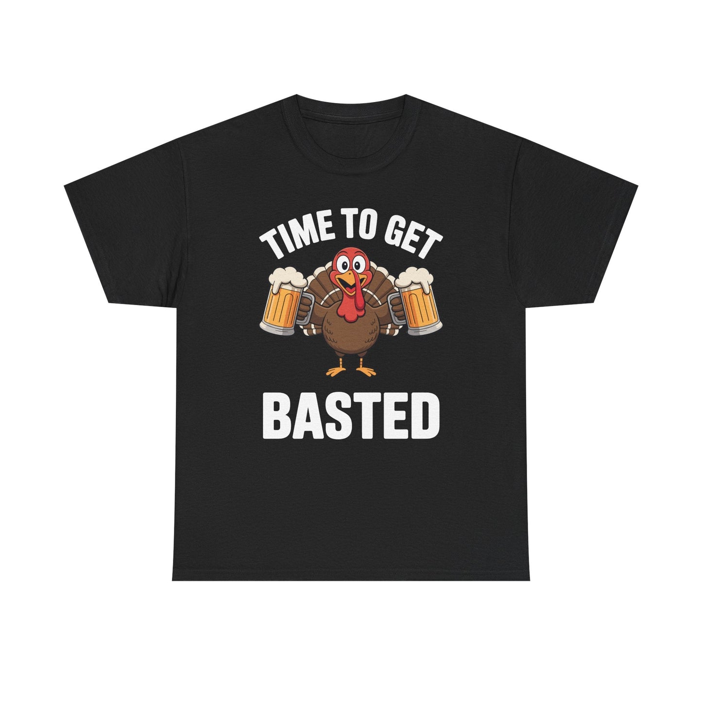 Time To Get Basted Funny Beer Thanksgiving Turkey Gift T-Shirt