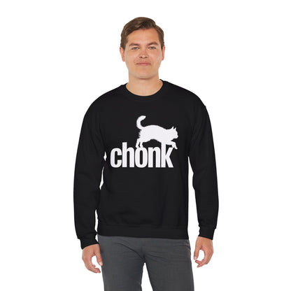 Chonk Cat Meme Funny Black Sweatshirt
